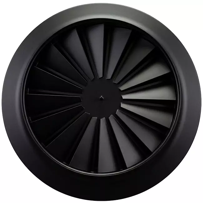 Drallauslass rund 315mm Zentralschraube - SWR 315 RAL 9005 30% Glanz