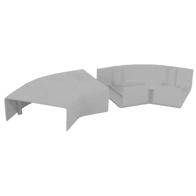 ClimaConnect 45° Flachbogen für Montageschacht 75 mm - RAL 9010