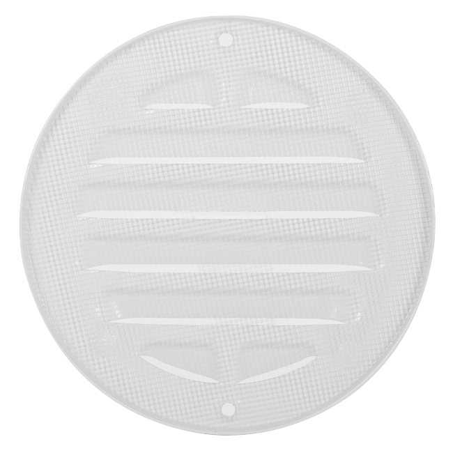 Außengitter rund 125 mm Aluminium - RAL9016
