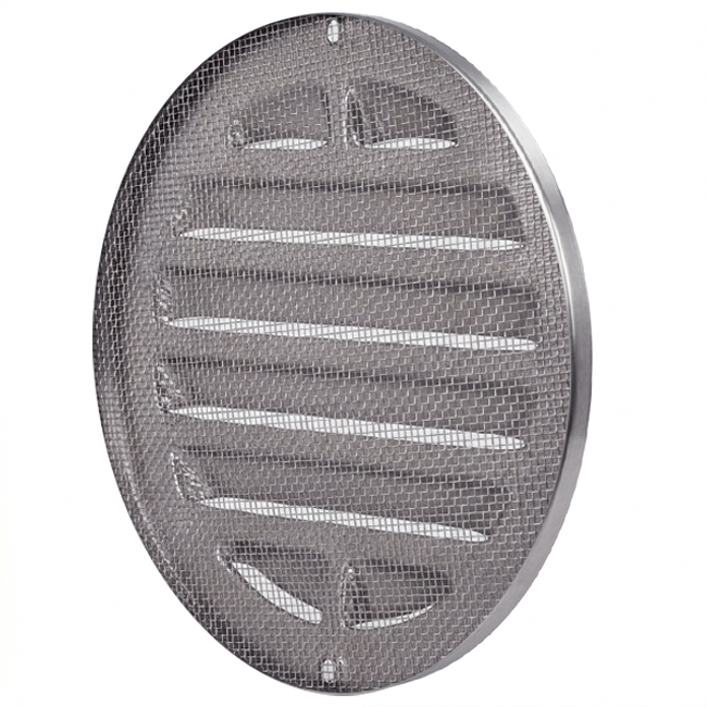 Außengitter rund 125 mm RVS304