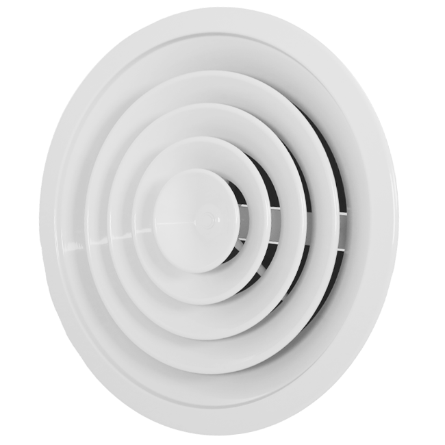 Deckendiffusor rund mit festem Muster Ø 250 mm - RAL9016