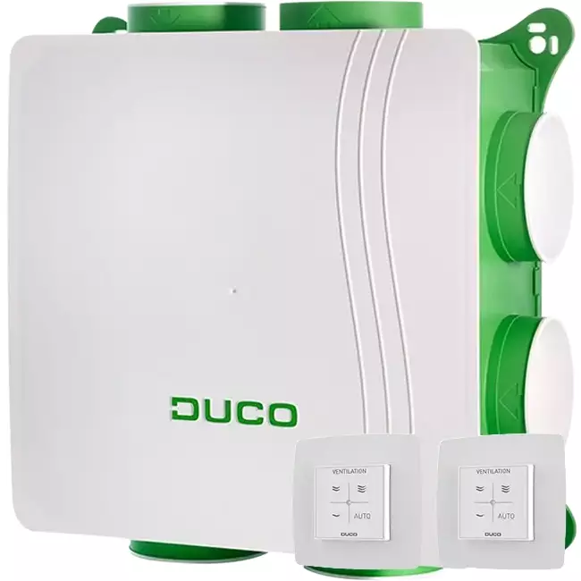 DucoBox Silent 2.0 400 m³/h + RF-Steuerung + CO2-Sensor - Sicherheitsstecker