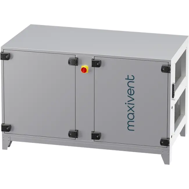Maxivent WTW-Lüftungsgeräte mit Gegenstromwärmetauscher, 1300 m³/h, mit elektrischer Heizung, horizontal links – PHE 1300 H EOJL