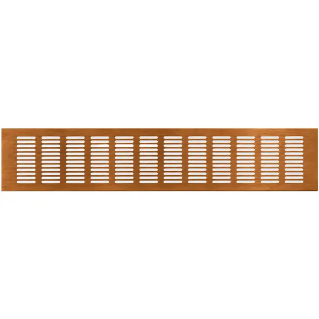 Aluminium-Sockelgitter – gebürstetes Kupfer, L = 500 mm × H = 100 mm – RA1050G