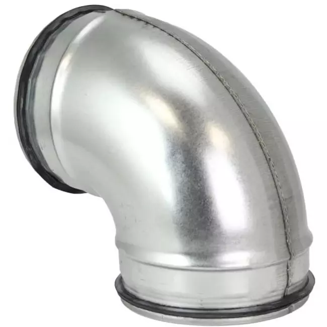 Kurzer Wickelfalz Bogen 90° Ø 125mm