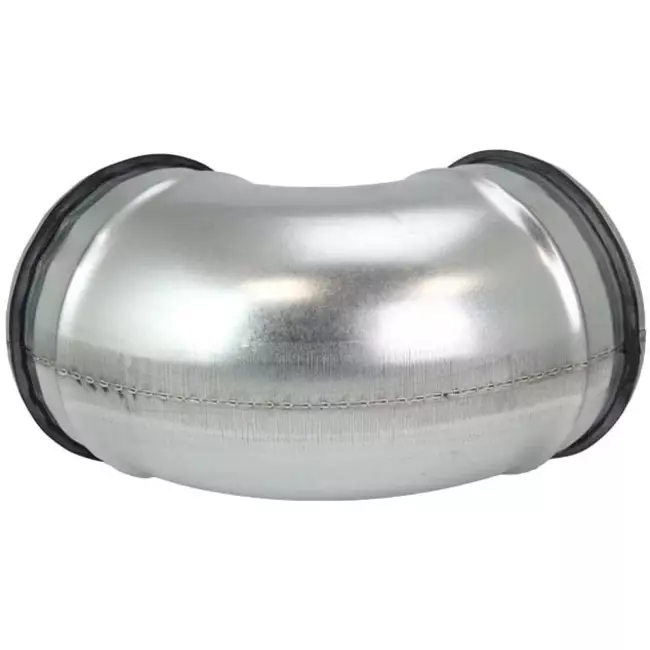 Kurzer Wickelfalz Bogen 90° Ø 125mm