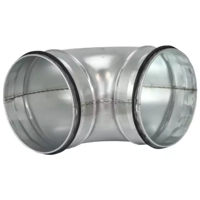 Kurzer Wickelfalz Bogen 90° Ø 125mm