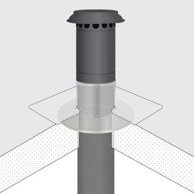 Dachplatte Ø 400 mm für WRG Dachdurchführung