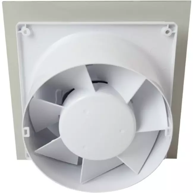 Air Roxy Badlüfter mit Anschlussdurchmesser 125 mm mit Timer und Startverzögerung - Front aus goldenem Aluminium