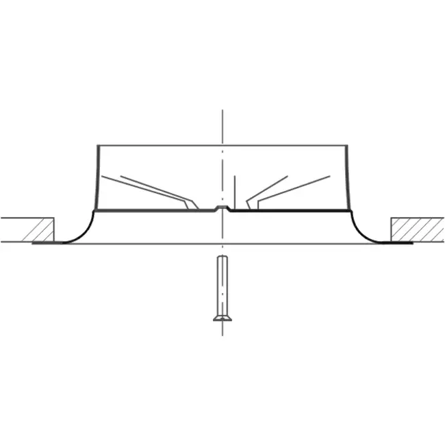 Dralldurchlass mit Diffusorring mit zentrale Schraubbefestigung 315 mm - Mischfarbe RAL 9010