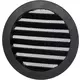 Aluminium Außenluft Mauer/Wand-gitter rund-Ø 150mm-schwarz