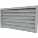 Außenwanddurchlässe 500x400 Stahl mit feststehenden Lamellen - Blank unbeschichtet