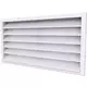 Außenwanddurchlässe 800x500 Aluminium mit feststehenden Lamellen - RAL 9003