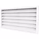 Außenwanddurchlässe 800x600 Aluminium mit feststehenden Lamellen - RAL 9016