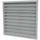 Außenwanddurchlässe 600x600 Stahl mit feststehenden Lamellen - Blank unbeschichtet