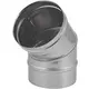 Ofenrohr Ø 450 mm Edelstahl einwandiger Bogen 45°