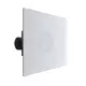 Deckenluftdurchlass 600x600 perforiert mit einstellbarer Zuluft - Seitenanschluss unisolierter Anschlusskasten 125 mm - Mischfarbe RAL 9010