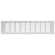 Sockelgitter Aluminium Silber 100x400mm RA1040S