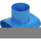 Wavin Ventiza T-Stück PVC oval 235x80 mm mit Durchmesser 160 mm M/M/M