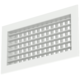 Doppeltes verstellbares Wandgitter aus Aluminium - mit Reibungsfedern - 600x200 mm - RAL 9016