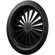 Drallauslass rund 315mm Zentralschraube - SWR 315 RAL 9005 30% Glanz