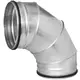Wickelfalz Bogen 90° Ø 250mm