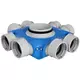 Uniflexplus Subverteilerbox 8x Ø 90 mm mit Tülle Durchmesser 180 mm