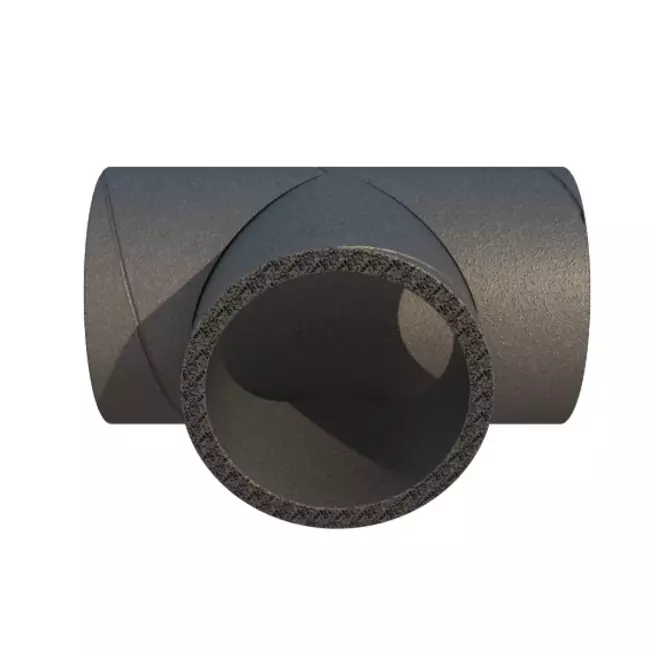Ubbink Aerfoam 90 Grad T-Stück 125 mm