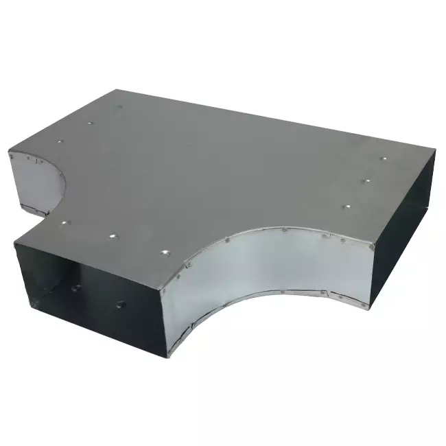 T-Stück 90 Grad 220x80 mm - 170x80 mm für Rohrleitungen