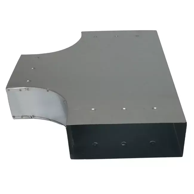 T-Stück 90 Grad 220x80 mm - 170x80 mm für Rohrleitungen