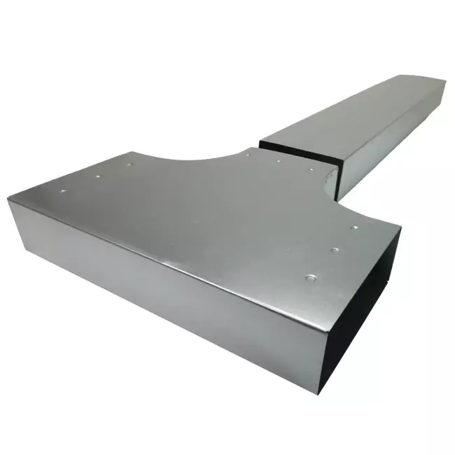 T-Stück 90 Grad 220x80 mm - 170x80 mm für Rohrleitungen