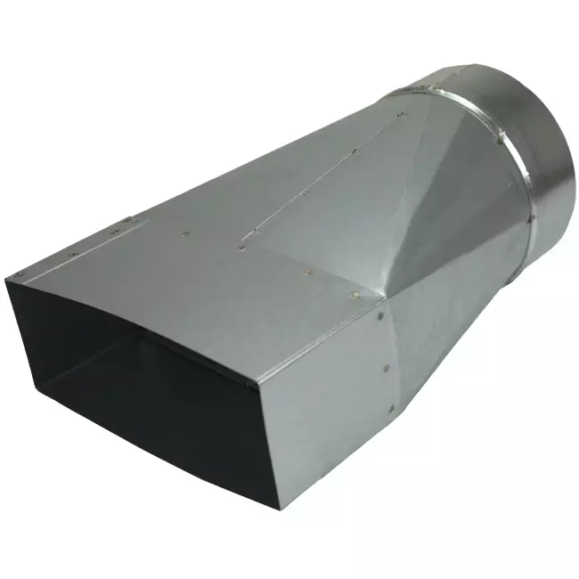 Adapter 170x80 mm auf Durchmesser 125 mm für Rohrleitungen
