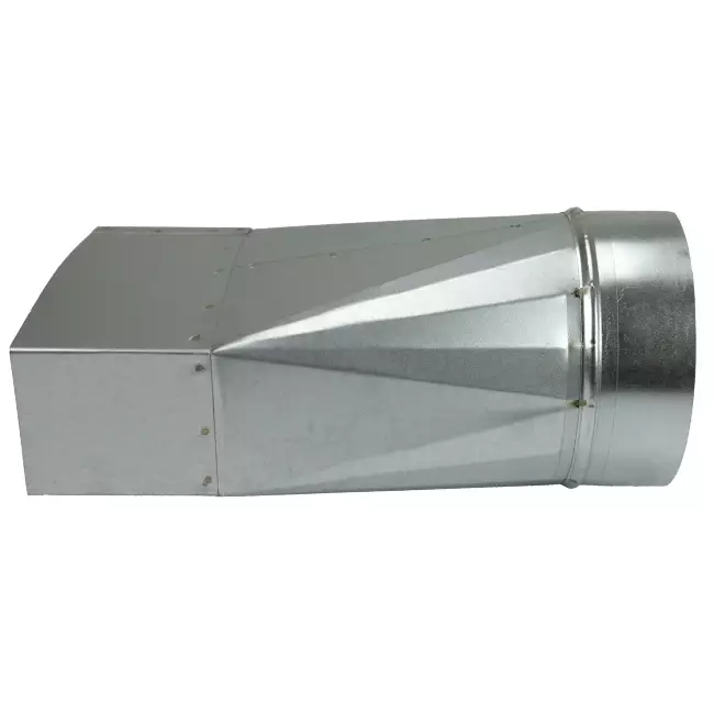 Adapter 170x80 mm auf Durchmesser 125 mm für Rohrleitungen