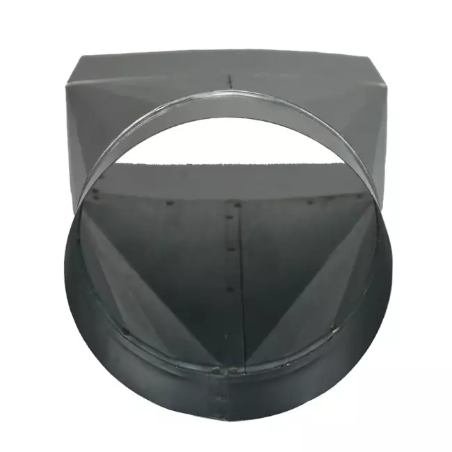 Adapter 170x80 mm auf Durchmesser 125 mm für Rohrleitungen