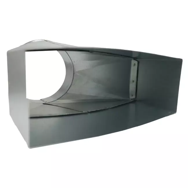 Adapter 170x80 mm auf Durchmesser 125 mm für Rohrleitungen