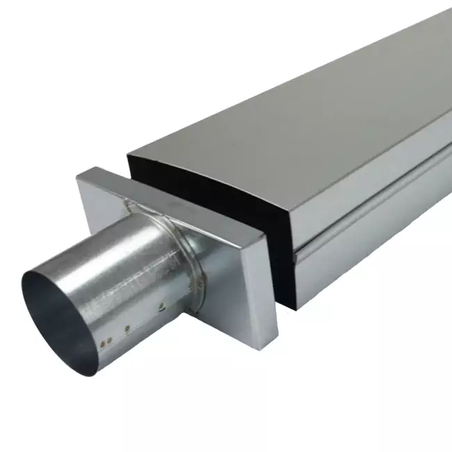 Deckel 170x80 mm mit Anschlussdurchmesser 80 mm für Abgasrohr