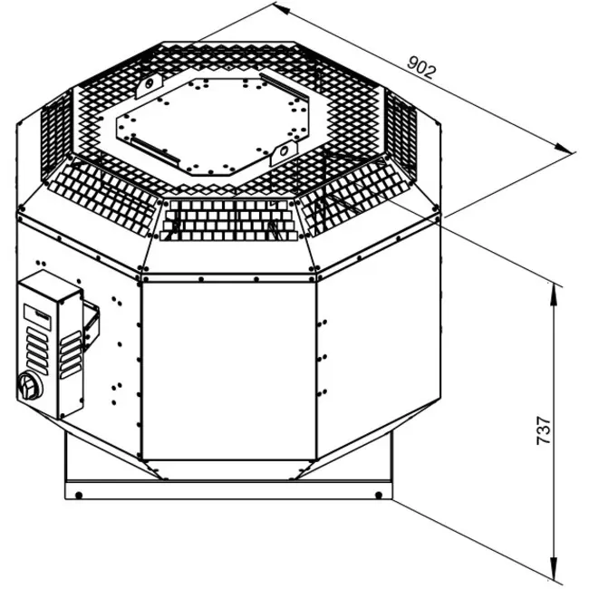 Dachventilator Rauchgasafvoer verticaal - DVN 500 D4 F4 30