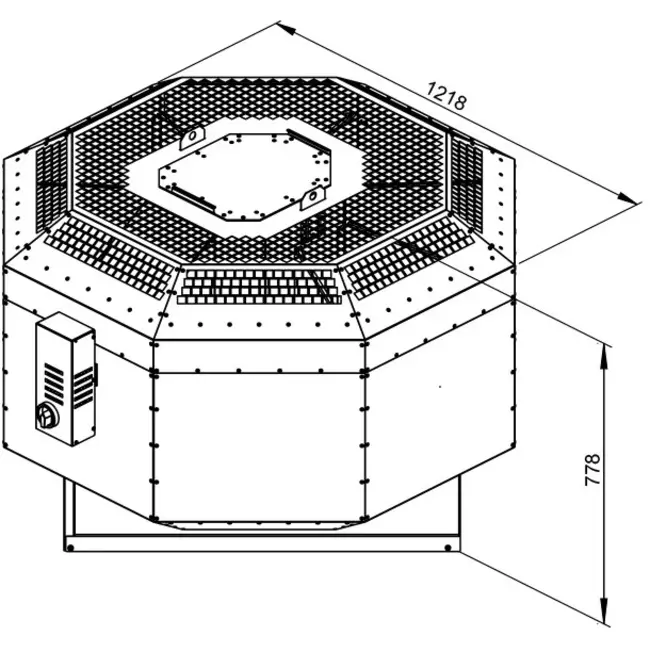 Dachventilator isoliert Rauchgasafvoer - DVNI 630 D4 F4 30