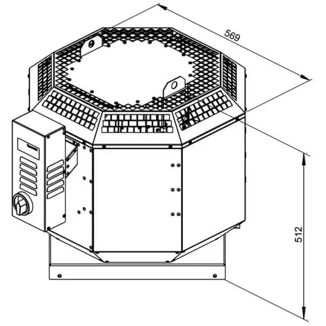 Dachventilator Gastro frequenzgesteuert - DVN 280 D2 30