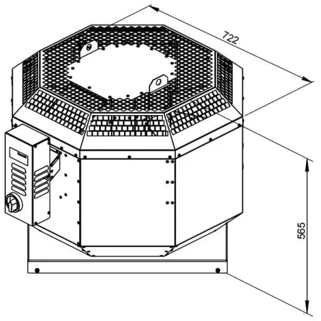 Dachventilator Gastro frequenzgesteuert - DVN 400 D4 30