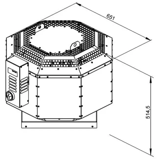 Dachventilator isoliert Verpflegung - DVNI 315 D2 30