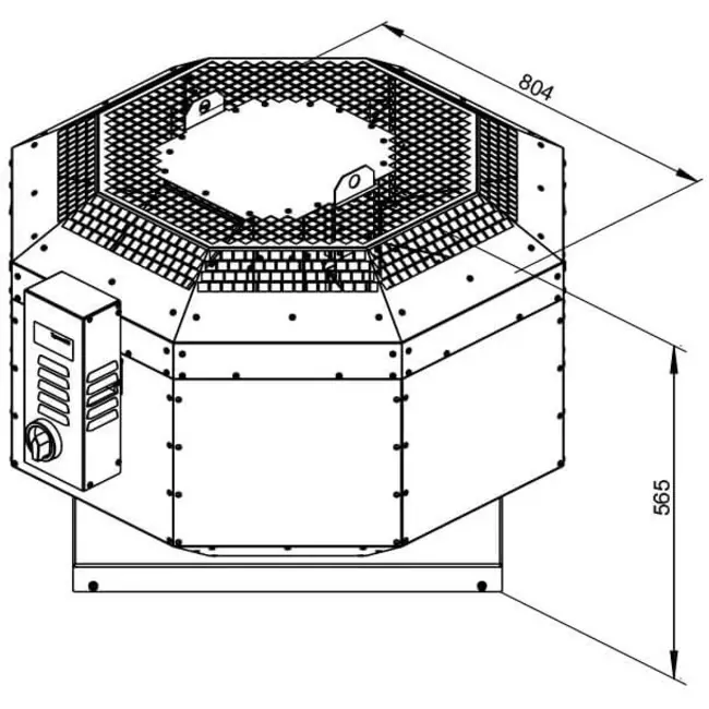 Dachventilator isoliert Verpflegung - DVNI 355 D4 30