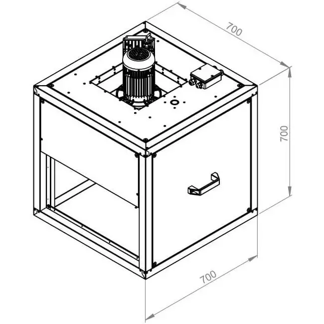 Kastenventilator Motor außerhalb des linearen Flusses - MPC 355 EC TI 30