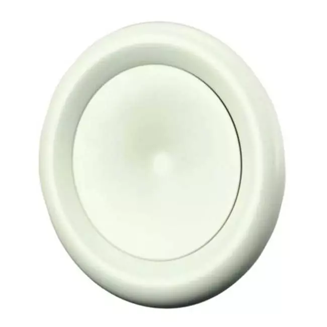 Zuluft Tellerventil Metall Ø 160 RAL 9010 mit Klemmfedern DVSC-P160