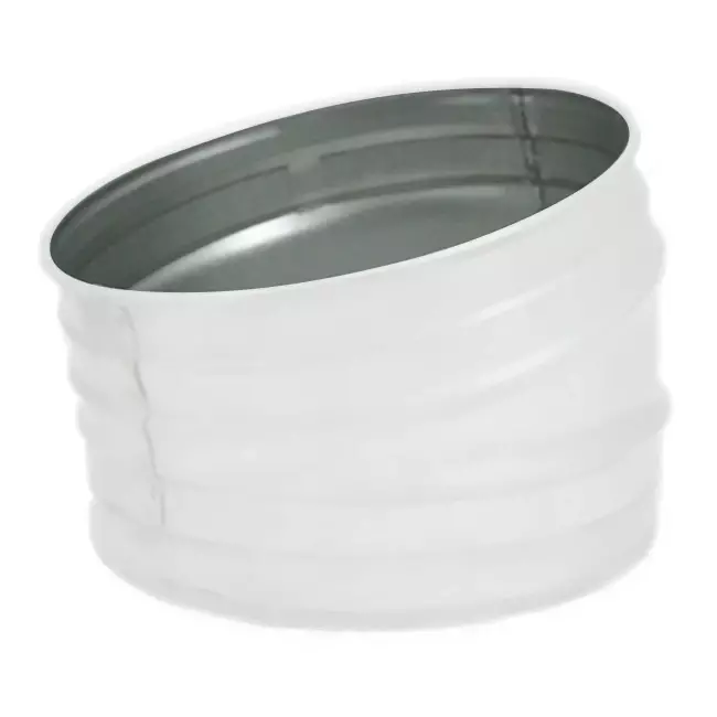 Wickelfalz Bogen 15° Ø 160mm - maßgeschneidert RAL9010