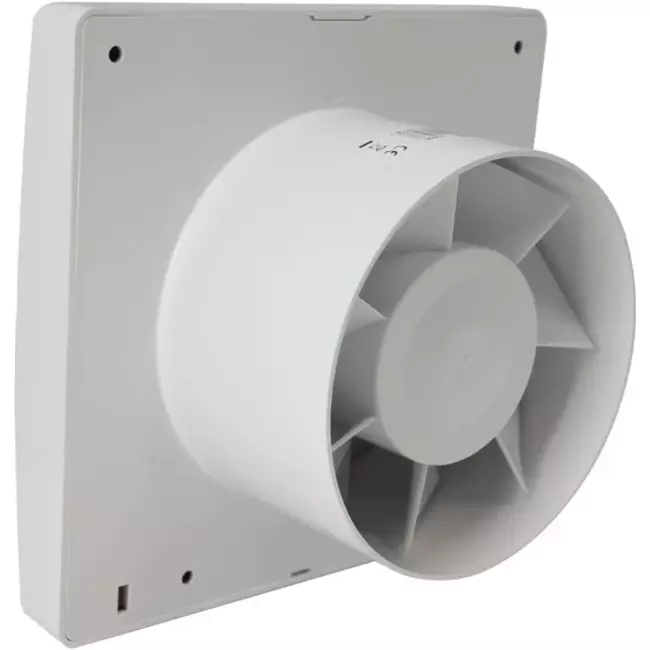 Badezimmerventilator Ø 120 mm, weiß, mit automatischer Absperrklappe und Zeitschaltuhr – Luxusmodell X120ZT