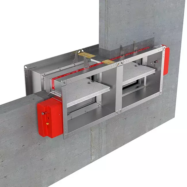 Brandschutzklappe rechteckig Handbetrieb - E-FD25 450x200 R