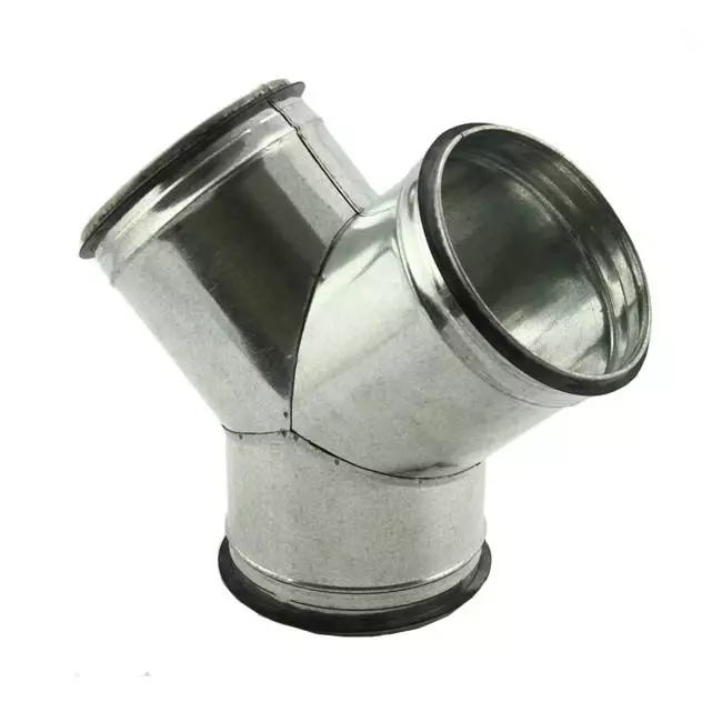 Wickelfalz Hosenstück 45° Ø 200mm - Ø 200mm