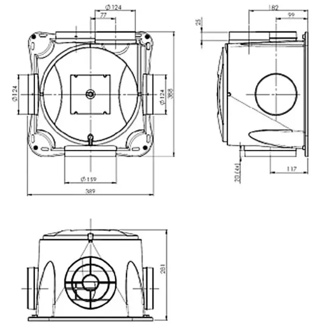 Zehnder ComfoFan Silent 460 m³/h + CO₂-Sensor – Schutzkontaktstecker