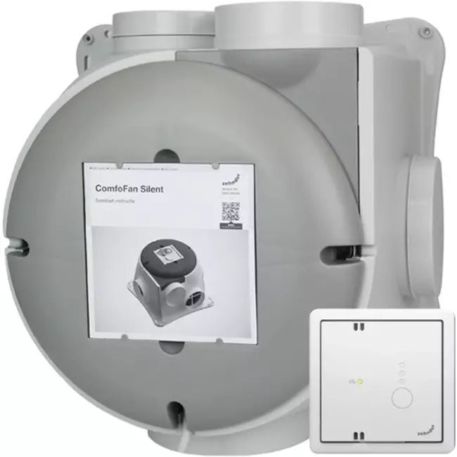 Zehnder ComfoFan Silent 460 m³/h + CO₂-Sensor – Schutzkontaktstecker
